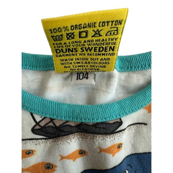 Duns of Sweden Ocean Creatures Organic Cotton T Shirt Size 4 - Picture 3 of 3